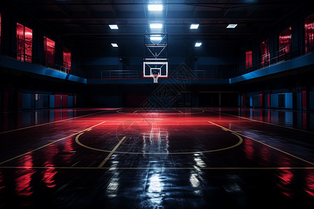 篮球场背景篮球地板高清图片