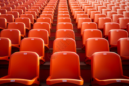 一片橙色的座椅背景图片
