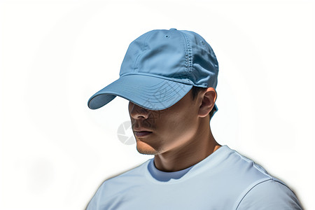 蓝帽与白衬衫高清图片