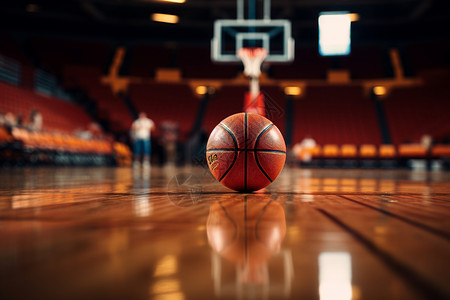 比赛篮球素材鲜明照亮的篮球场背景