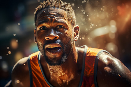 篮球热血的运动员背景图片