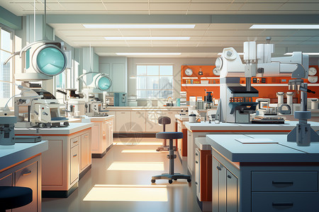 医学实验室的微观世界背景图片