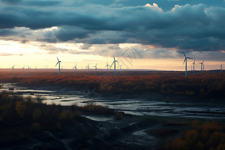 新能源发电厂背景图片