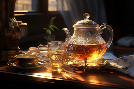 茶之雅致背景图片