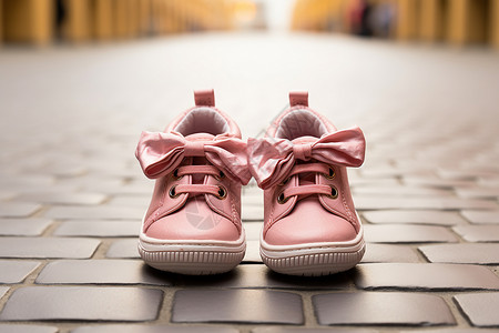 一双粉色鞋背景图片