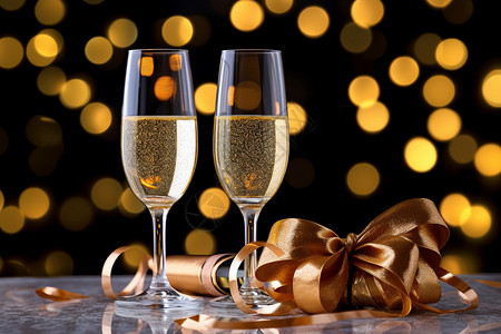 庆典上的香槟酒背景图片