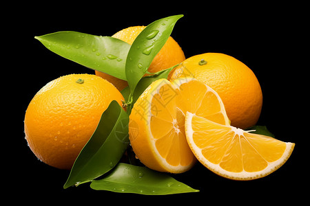 营养丰富的柑橘水果背景图片