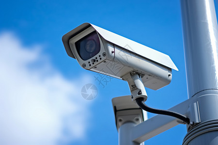 安全守护守护安全的现代高科技摄像头背景