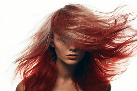 红发女人背景图片