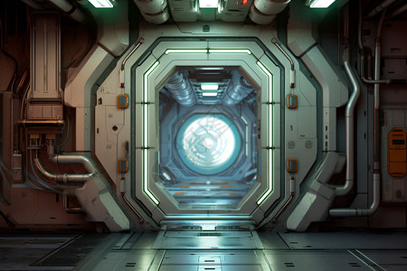 未来的空间站背景图片