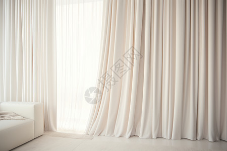 现代软装清新装饰的家居窗帘设计图片