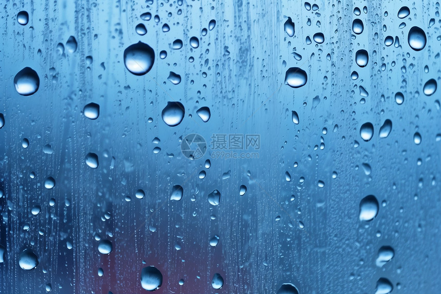 雨天透明玻璃背景图片