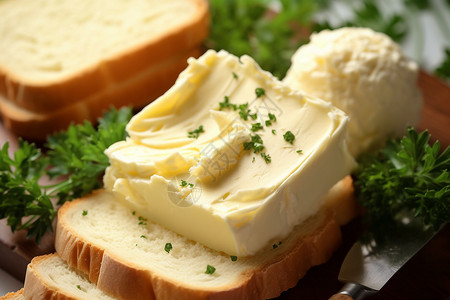 面包上的黄油背景图片