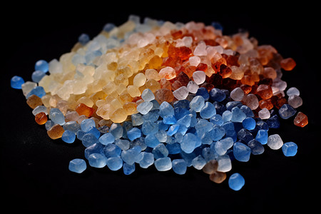 各种颜色的晶石颗粒背景图片