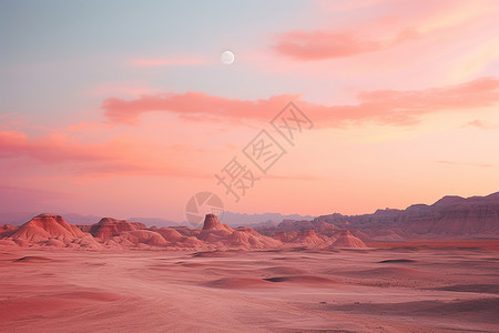微光中的幻彩沙漠背景图片