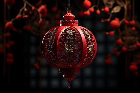 中式复古的灯笼背景图片