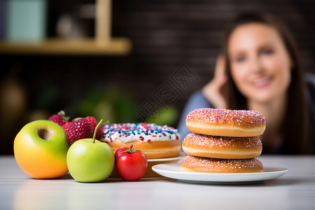 桌子上的美味食品背景图片