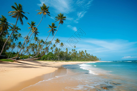 热带沙滩背景图片