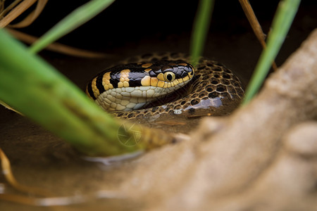沼泽的蟒蛇背景图片