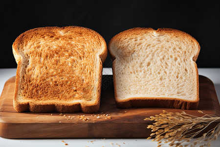 小麦的美味切片面包高清图片