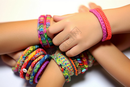 手工编织的手链背景图片