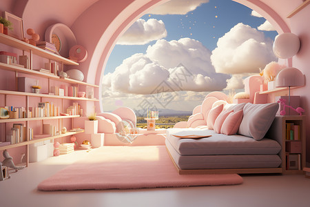 甜美卧室背景图片