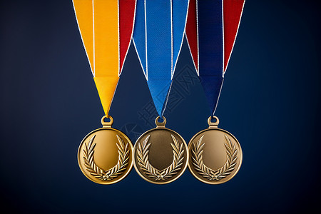 冠军的金色奖牌背景图片