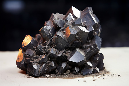 钢铁矿石结晶体磁铁矿高清图片