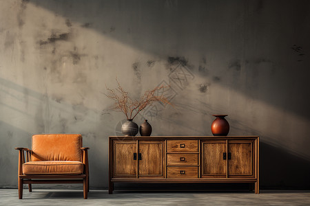 家具做旧素材中式的古董木质家居背景