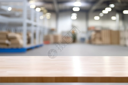 仓库中的简约木质桌面背景图片