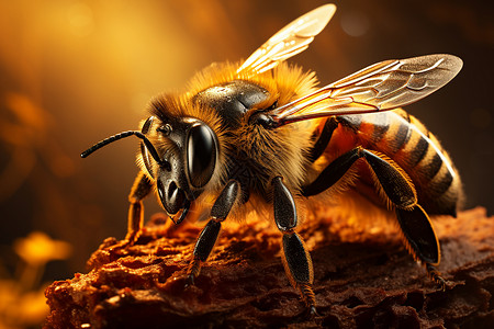 大黄蜂与花朵图片素材