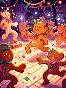 小熊饼干的庆祝派对背景图片