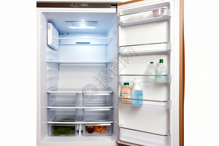 现代家庭的冰箱背景图片