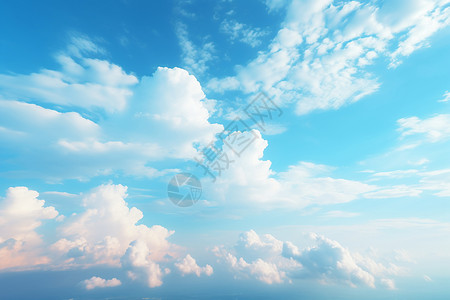 天际之上的云朵背景图片