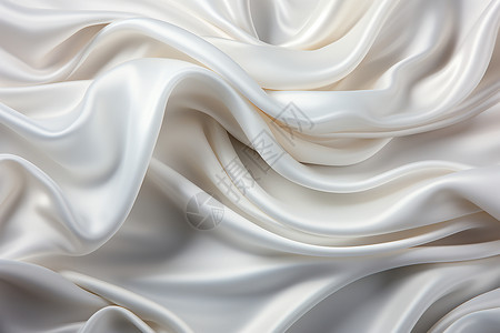 富有光泽的白色丝绸面料背景图片