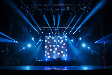 筒灯射灯音乐会上的舞台背景