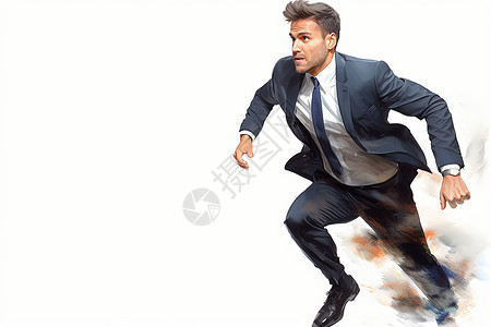 奔跑的白领奔跑商务男人高清图片