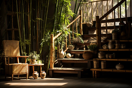 竹木元素家具高清图片