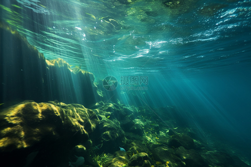 潜水下的海洋世界图片