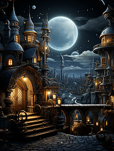 童话宫殿背景图片