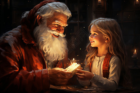 派送礼物的圣诞老人背景图片
