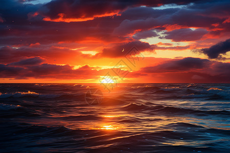 夏日海岛黄昏背景图片