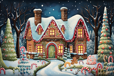 圣诞童话乐园背景图片