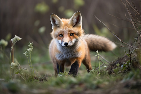 野生的动物狐狸背景图片