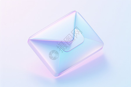 玻璃质感蓝粉色信封背景图片