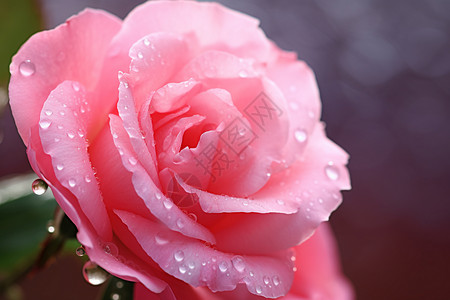 玫瑰花上有水滴背景图片