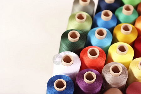 五色纱线纺织品线索高清图片