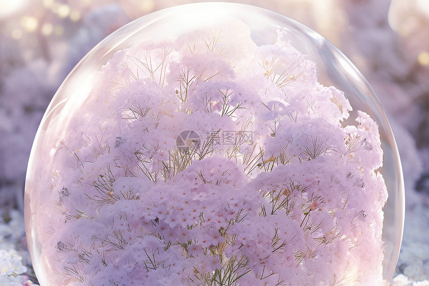 梦幻紫色花球图片