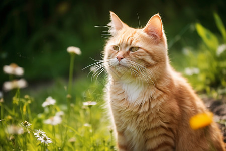 阳光下的猫咪高清图片