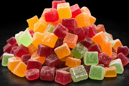 童年的味道字体五颜六色的糖果背景